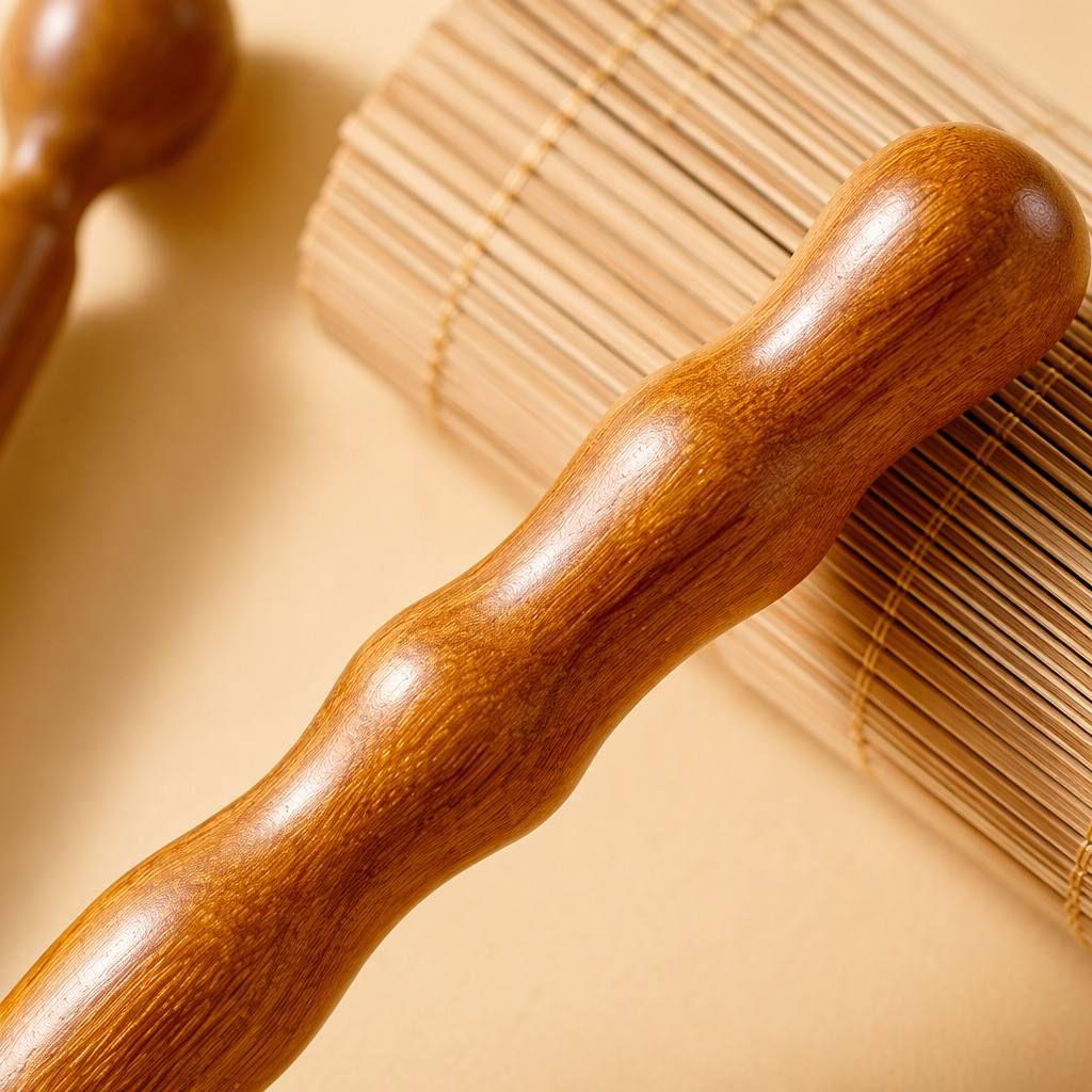 Wooden Acupressure Pen for Face and Body - Manual Deep Tissue Massage Tool for Trigger Point Therapy & Facial Reflexolog
